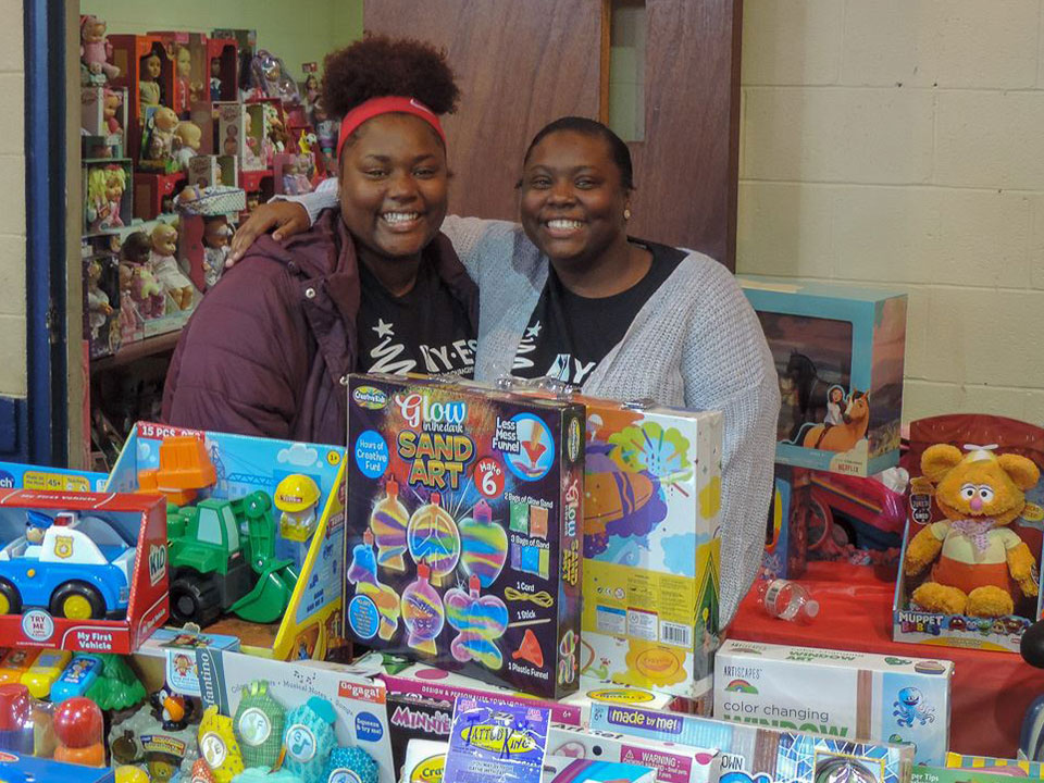 Toys give away at Youth Encouragement Services